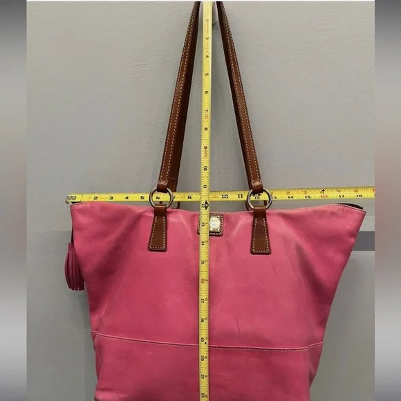 Dooney & Bourke Pink and Brown Tote Bag - Picture 7 of 8